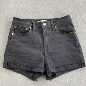 Madewell High-Rise Denim Short 26 black lunar
